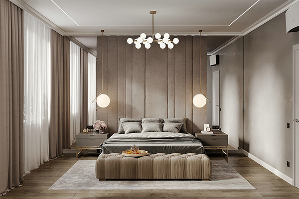 整木定制效果图 两室一厅现代风格设计方案