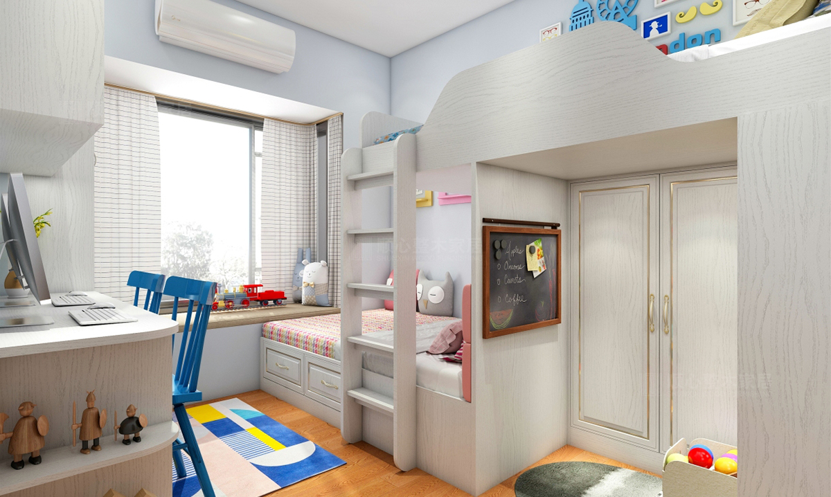 蓝色的儿童房设计图