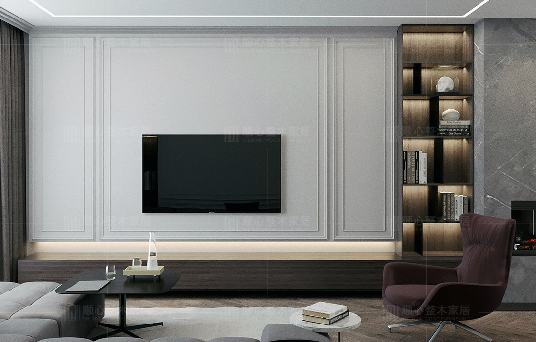 现代风格客厅电视墙
